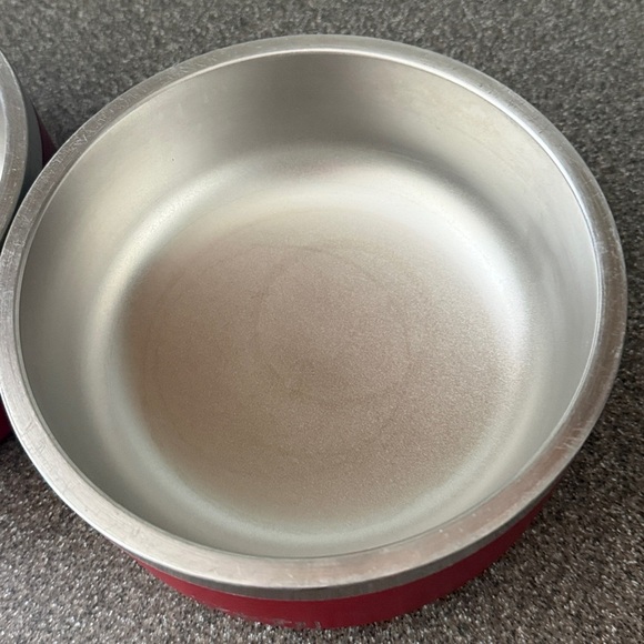 YETI Boomer 4 Cups Wild Vine Burgundy Stainless Steel Dog Pet Bowls Set 2 READ - Picture 4 of 12